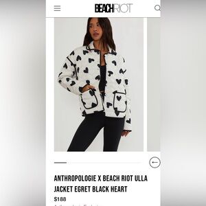 New with tags Beach Riot heart jacket.